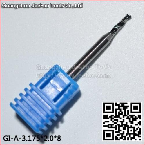 3.175*2*8 Single Flute Aluminium Cutting CNC Milling Cutter Router bits for wood machining A Series