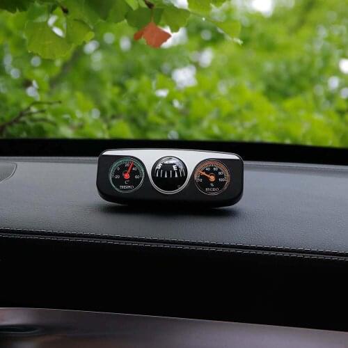 3 in1 Car Interior Guide Ball Car Boat Vehicles Auto Compass Temperature Humidity for Office Travel Field Trip