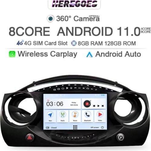 360 Camera Android 10 Car multimedia Player For BMW Mini Cooper S R50 R52 R53 2000-2006 Navigation GPS 4G LTE Stereo 2din Radio