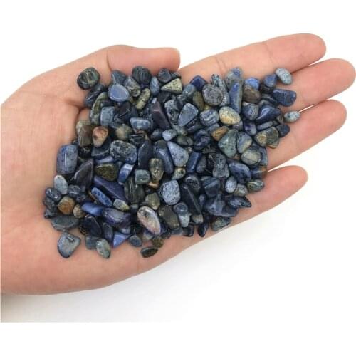 5-7mm 50g Natural Blue Dumortierite Quartz Crystal Tumbled Stones Healing Crystals Gemstone Reiki Natural Quartz Crystals