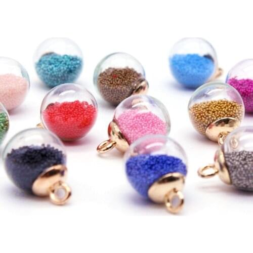 8pcs Mizhu glass ball Festival party supplies Christmas pendant, exquisite pendant DIY earring jewelry handmade accessories