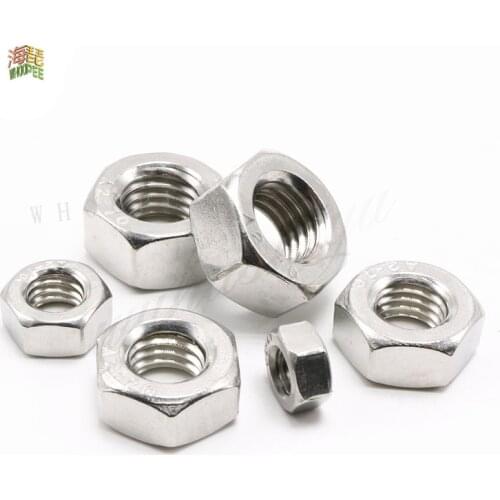 5Pcs 304 Stainless Steel US Standard American Form Hex Nut UNC Hexagon Nuts 1/2 1/4 3/4 3/8 5/16 5/8 7/16 4# 6# 8# 10# 12