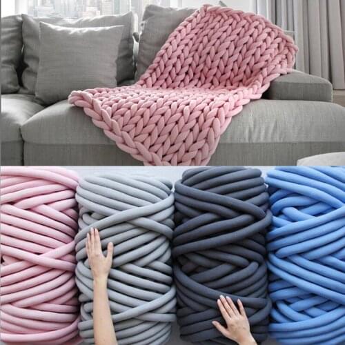 500G =Roll Super Thick Chunky Yarn Cotton Tube Yarn Merino Wool Alternative DIY Bulky Arm Knitting Blanket Hand Knitting Spin Ya
