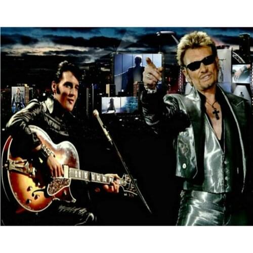 5d diamond painting johnny hallyday full square diamond embroidery 3d round French singer diamond mosaic decoration