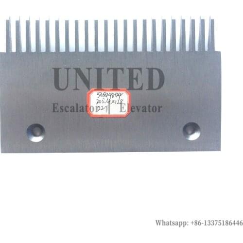 Escalator Aluminum Comb Plate 50644844 L205.4mm W128mm Hole Space 145mm 22Teeth LEFT