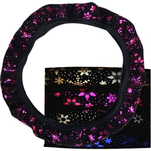 Car Steering Wheel Cover Car Steering-wheel Covers Shiny Snowflake Car-styling Diameter 37-38cm Universal Auto Accessories