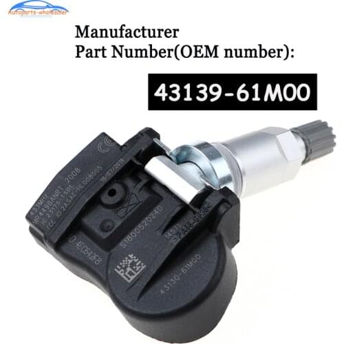 For Suzuki Vitara SX4 S-cross Ignis Baleno Swift Jimmy TPMS Tire Pressure Sensor Monitor 43139-61M00 4313961M00 43130-61M00 Car