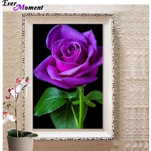 DIY 5d diamond painting embroidery Purple rose square diamond painting cross stitch kits diamond gift mosaic home decor ASF472