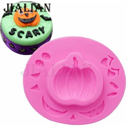DIY Halloween Decorating molds Pumpkin Shaped Fondant DIY Cake Decorating Tools 3D Silicone Molded cake pop recipe T0833