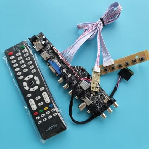 Kit For LTN133AT23-801/LTN133AT23-001 LED USB VGA TV 40pin DVB-T DVB-T2 1366X768 HDMI AV controller board digital Signal remote