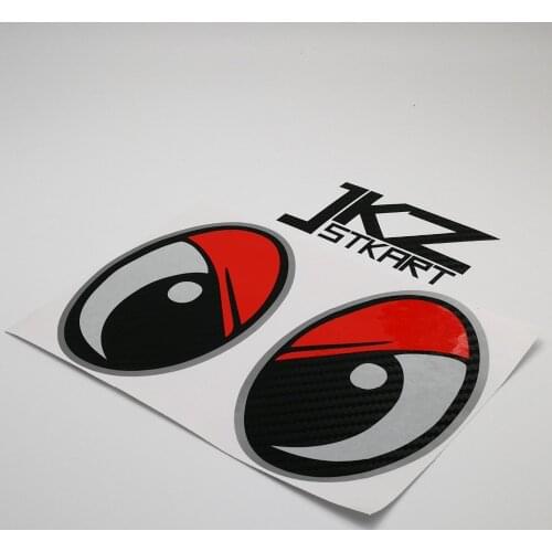 JKZ STKART Vinyl Die Cut Car Sticker Decals A Pair of Big Eyes 17 x 6 cm for Motor Bike eBike Helmet Stickers