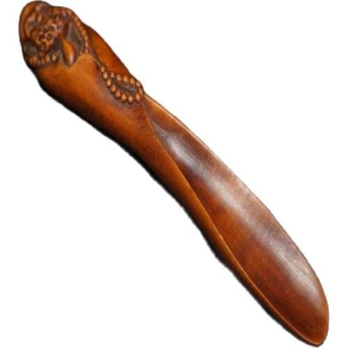 Collection of boxwood carving, tea spade carving decoration