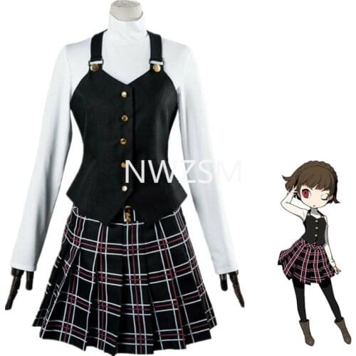 Anime Persona 5 Makoto Niijima Cosplay Costume P5 Queen Cosplay High School Student Uniforms Halloween Carnival