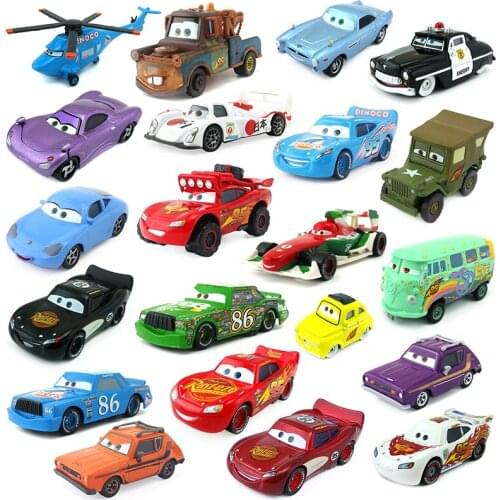 Disney Pixar Cars 2 3 Lightning McQueen Mater Jackson Storm Ramirez 1:55 Diecast Vehicle Metal Alloy Boy Kid Toys Christmas Gift