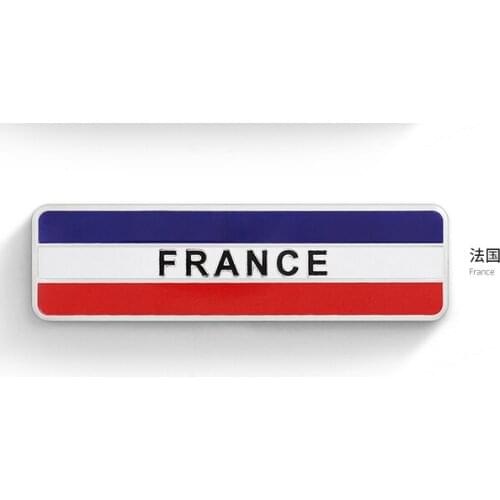 Metal French Flag Auto Emblem Badge Motorcycle Decals Sticker Fairing Car Accessories