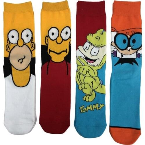 Cartoon Personality Hip-hop Funny In Tube Calf Socks Street Fashion Sports Leisure Skateboard Men And Women Fashion Socks