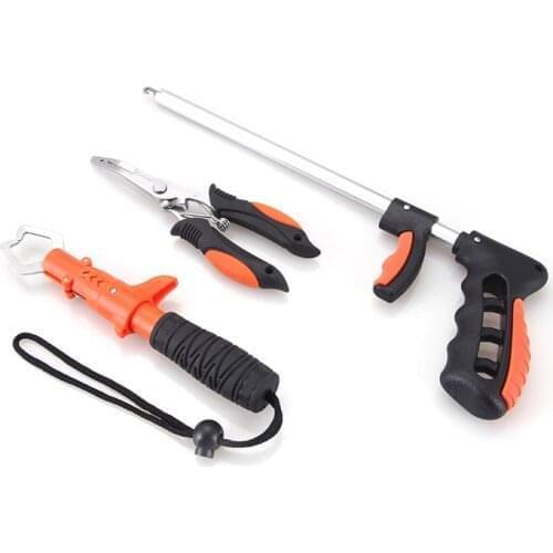 Fishing Tool Set Stainless Steel Fishing Tools Fish Lip Gripper Muti-Function Fishing Pliers Hook Remover Split Ring