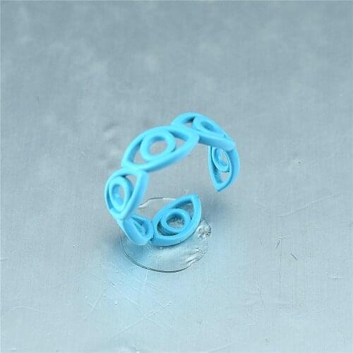 2021 new silicone opening adjustable transparent eye ring mens and womens versatile jewelry manufacturers wholesale gifts