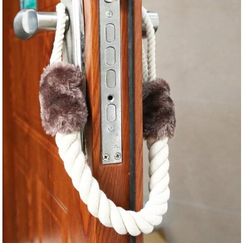 New Cotton Doorstop Rope Door Handles Stopper Rope Door Wall Protector Door Slamming Shut Stops Home Door Hardware Accessories