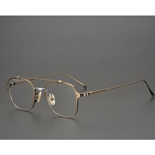 High Quality Japan Brand Pure Titanium Glasses Frame Men Women Pilot Light Large Size Myopia Eyeglasses Prescription Eyewear