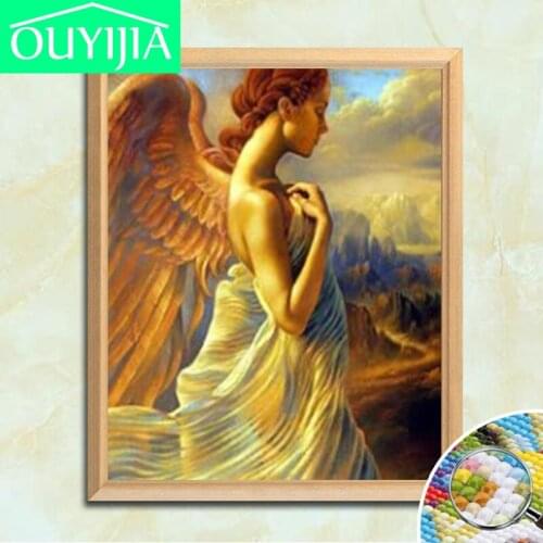 OUYIJIA Diamond full square DIY Cross stitch Kit 5D Stickers Embroidered Embroidery Diamond inlay Cartoon Beauty Home Painting