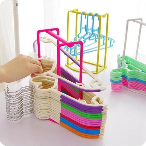 Plastic Finishing Frame Flock Printing Hanger Storage Rack Child Hanger Shelf Hanger Holder Hanger Organizer