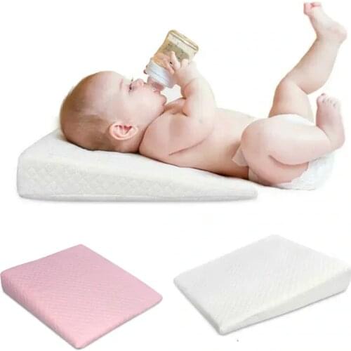Baby Wedge Pillow Anti Reflux Colic Cushion For Pram Cushion Bass Flat Head Foam Baby Reflux Pillow