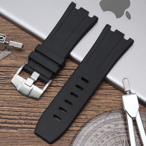 Silicone strap, AP rubber strap, Royal Oak silicone watch band, male watch accessories 28mm, package postage, sending tools