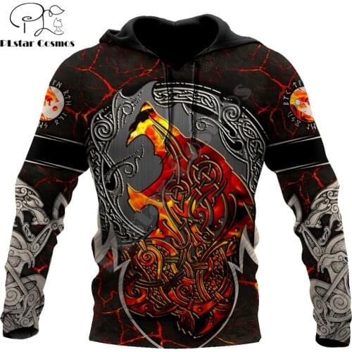 Viking Fenrir Wolf Tattoo 3D Printed Autumn Men Hoodies Unisex Casual Pullover Zip Hoodie Streetwear sudadera hombre DW0520