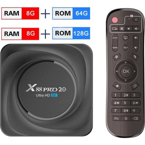 X88 PRO 20 TV Box Android 11 8GB RAM 64GB 128GB 4GB 32GB Rockchip RK3566 Support Google Assistant Youtube X88PRO Media Player