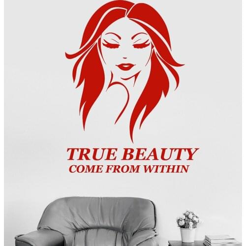 Beauty Salon Quote Wall Decal Home Decor Living Room Woman Spa Vinyl Wall Stickers For Salon Modern Home Decoration Fashion W577