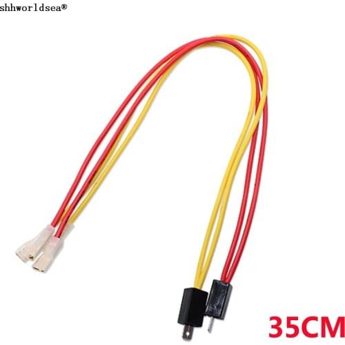 Worldgolden 1pcs One split into Two Car Horn Speaker Adapter Cable Conversion Dedicated Plug horn wire harness