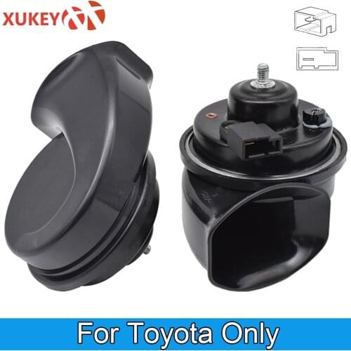 XUKEY 2Pcs 2019 New Arrival Patent Snail Car Horn High Quality High Low Klaxon Horn Waterproof 125db Car Styling For Toyota Only