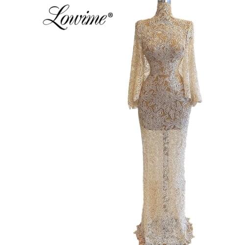 New Design Illusion Glitter Pattern Evening Dresses Long Shiny Prom Dress Evening Wear Long Sleeves Women Gowns вечерние платья