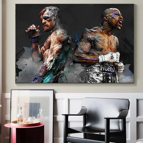 Famous Boxer Graffiti Art Poster Printmaking Painting Wall Art HD Pictures Printed on Canvas Used for Bedroom Home Decor