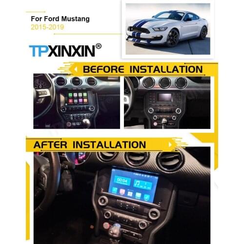 2 Din Android Multimedia Radio Receiver For Ford Mustang 2015 2016 2017 2018 2019 2020 Audio Stereo Video Player GPS Head Unit