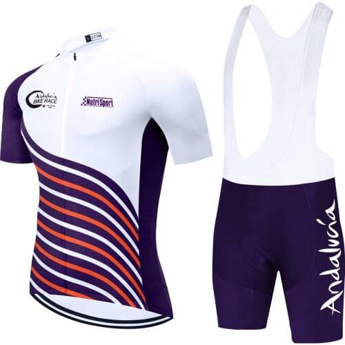 2021 TEAM Andalucia Cycling Clothing Sets Wear Bike Shorts Quick Dry Bicycle Men Summer Bicycling Jerseys 20D Bike Pants