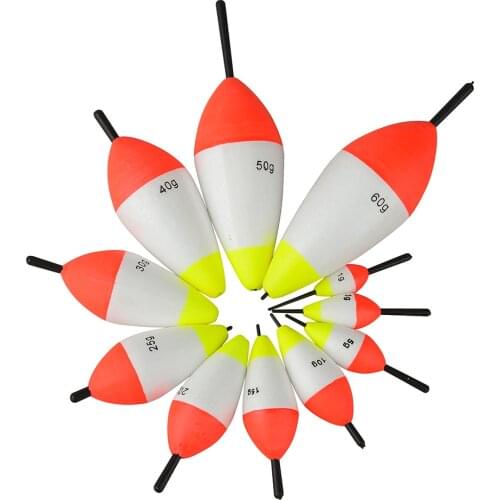 5pcs/lot 1g-60g Floating Foam Fishing Float Buoyancy Buoy Tube Foam Float Boias Flotador Bobber Fishing Stick for Fishing Tackle