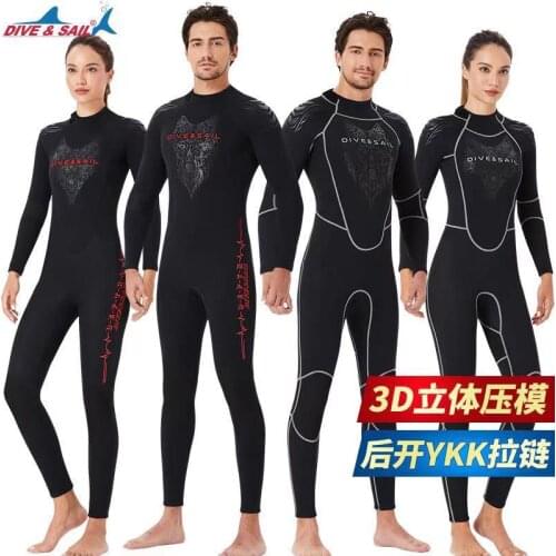 CX13-3MM thick warm one-piece long-sleeved deep diving surf suit wetsuit women winter swimsuit