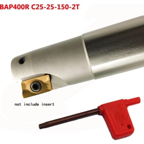 1pc BAP 400R C25 25 150 2T Indexable Milling Cutter Holder Square Shoulder Roughing Pocket CNC lathe face mill for APMT1604