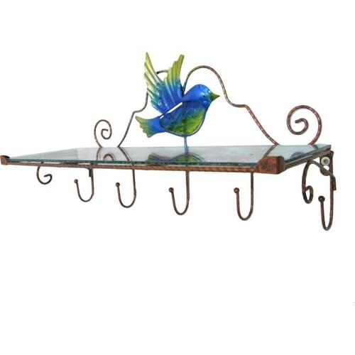 Fidex Home Decorative Stylish Wall Rack, and hanging Blue Bird