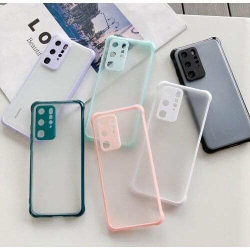 Two-tone Shockproof Matte Silicone Phone Case For XIAOMI 11 POCO X3 REDMI 9 9A 9C NOTE8 NOTE8PRO 8A 9T NOTE10 Back Cover
