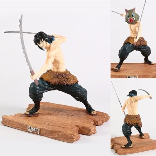 Hashibira Inosuke Figure Replaceable Head Model Demon Slayer Toy 22cm