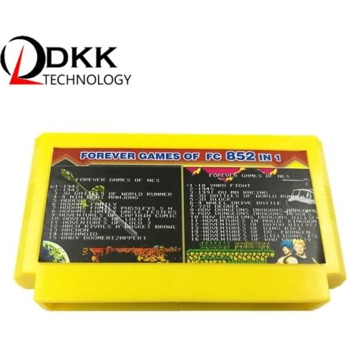 Newest 60 Pin Game Card for 8 bit games cartridge 1GB capacity build in 852 Games for family video game console computer