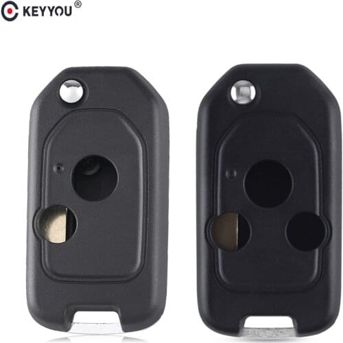 KEYYOU 2/3 Button Modified Car Flip Folding Remote Key Shell Case For Honda Accord CRV Odyssey CIVIC Pilot Insight Key Fob Cover