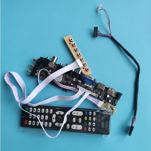 Kit For LTN173KT01 1600x900 Display DVB-T DVB-T2 Controller Board Digital VGA AV TV Remote Driver LED USB HDMI-compatible Panel