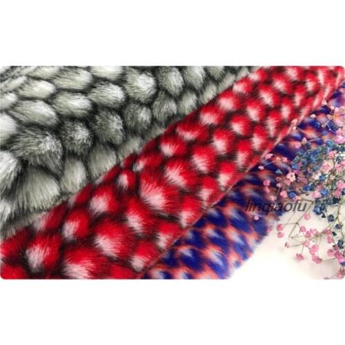 Rabbit fur fox fur plush fabric artificial fur pineapple jacquard fabric