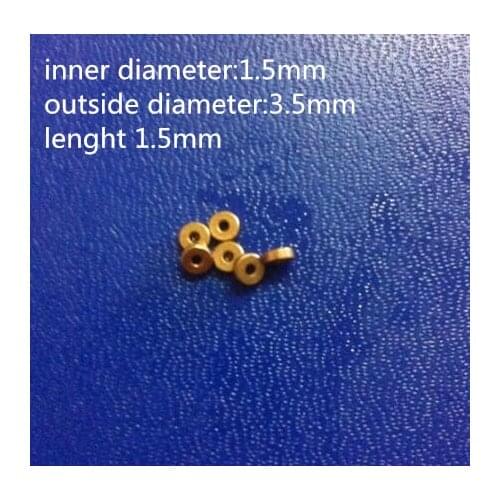 10pcs/lot ID1.5mm OD3.5mm Copper brass bushing guide sleeve Precision Oil bearing small bearing