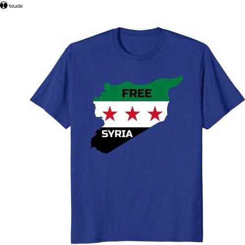 2019 New Short Sleeve Casual Free Syria T-shirt Help Syrian People Summer Casual Man T Shirt Good Quality