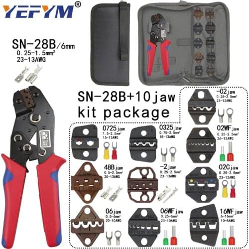 Crimping Pliers for TAB 2.8 4.8 6.3/C3 XH2.54 3.96 2510/tube/non insulation terminals SN-48B 10 jaws electrical clamp kit tools